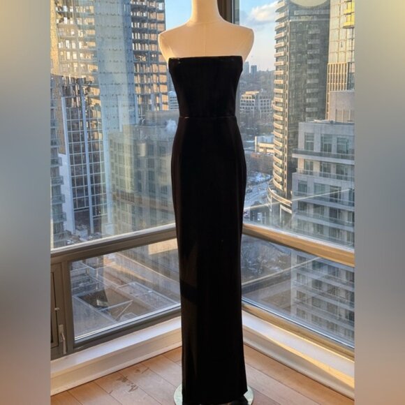 🆕 BRONX & BANCO 🧿 NWOT Florentina Corset Gown, Black Velvet, Sz XS US 2 - Picture 3 of 15